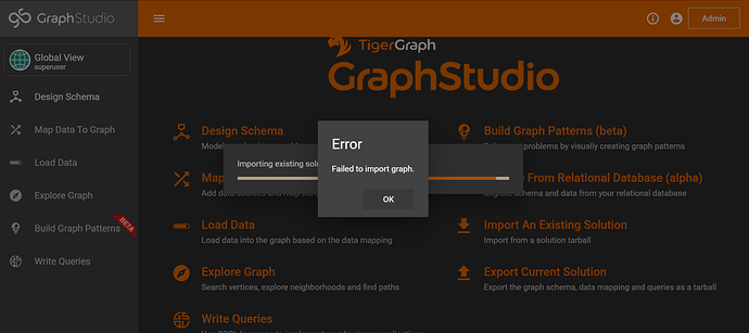 failed to import graph
